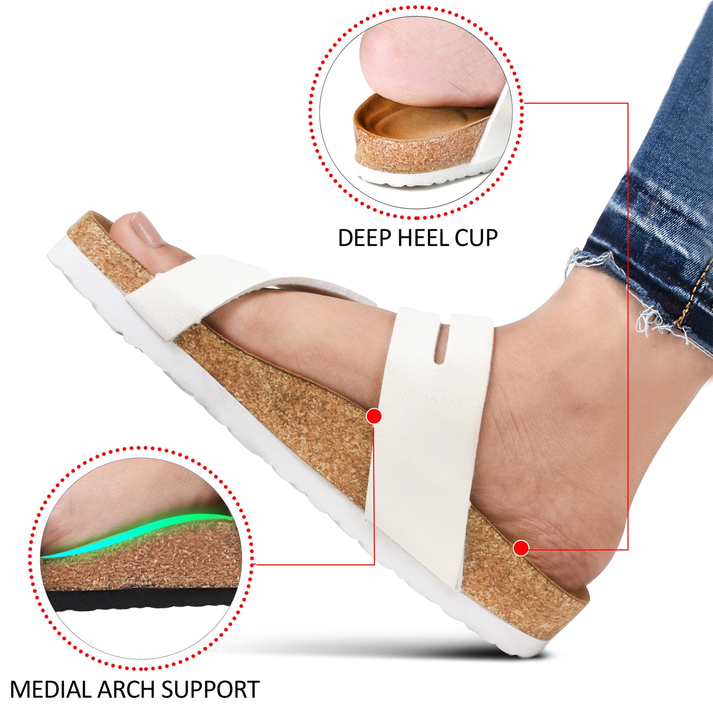 Aerothotic Kaizen Split Toe Comfortable Womens Slides - PU1112