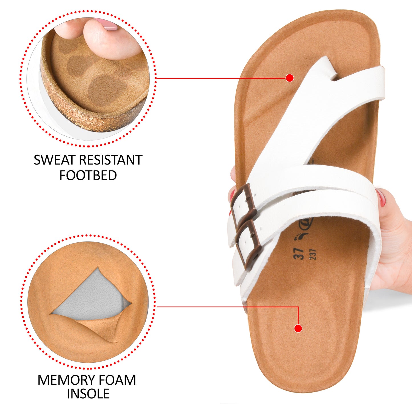 Aerothotic Kaizen Split Toe Comfortable Womens Slides - PU1112