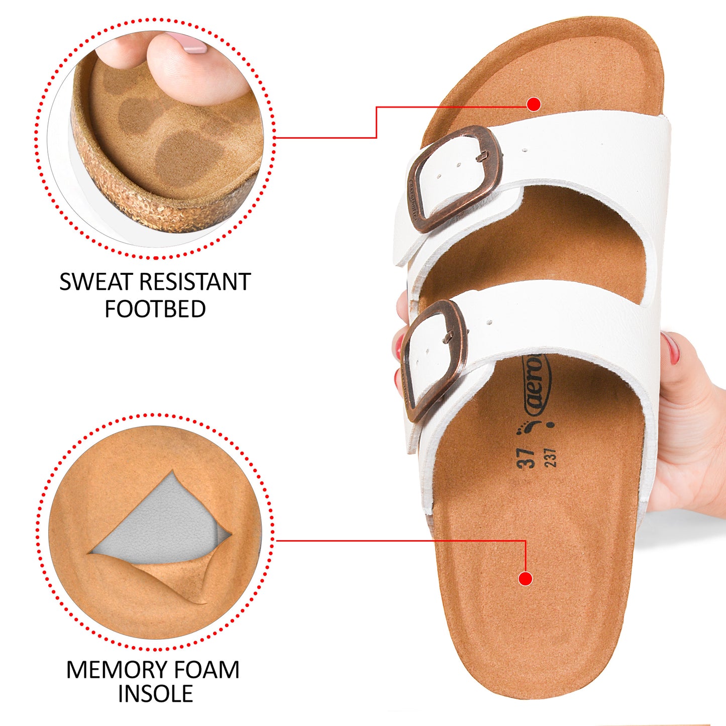Aerothotic - Arete Unisex Slide Sandals - PU1107