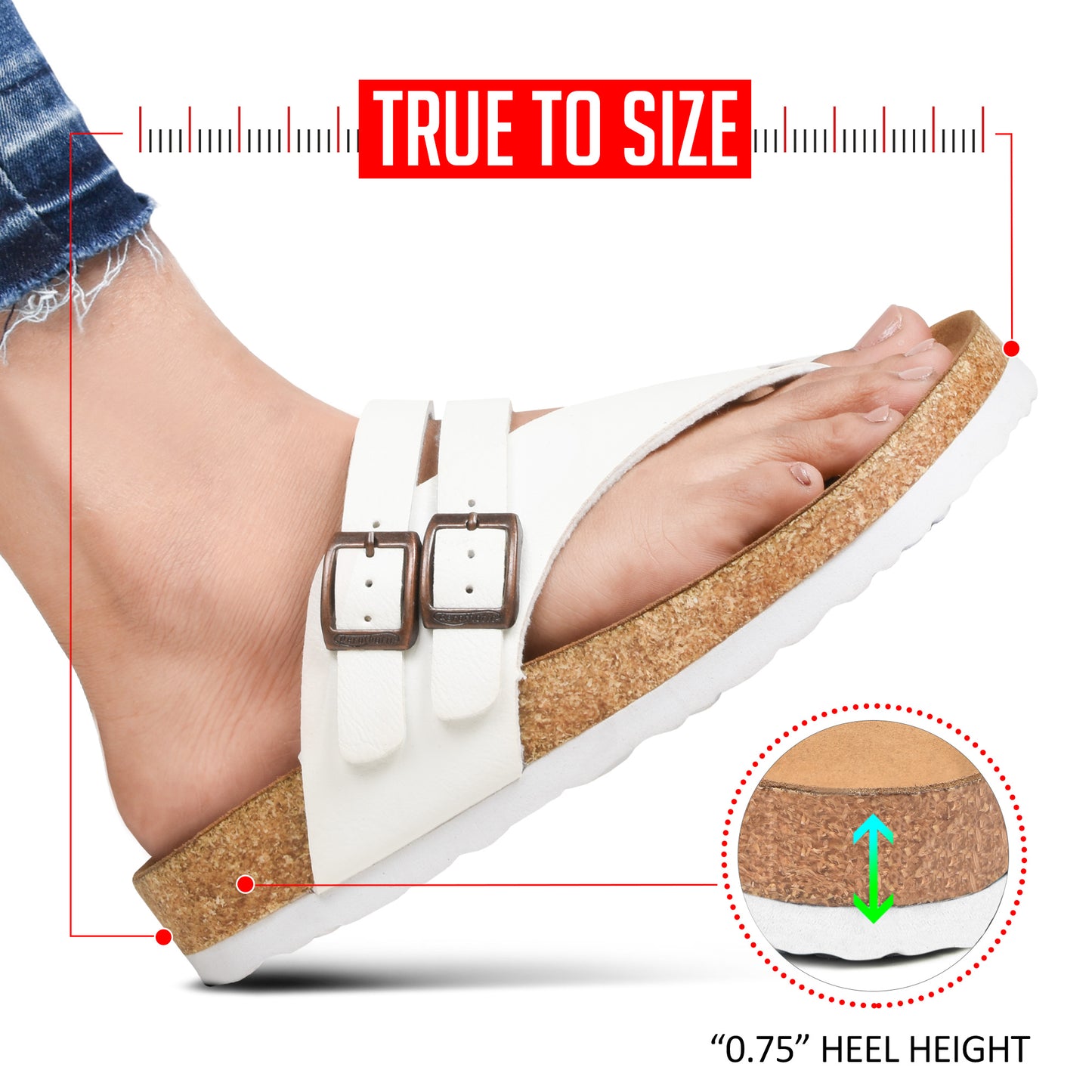 Aerothotic Kaizen Split Toe Comfortable Womens Slides - PU1112