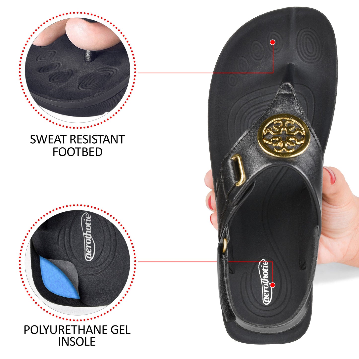 AEROTHOTIC Cait Casual Fashion Slingback Sandals for Women - Original Thailand Imported - L0363