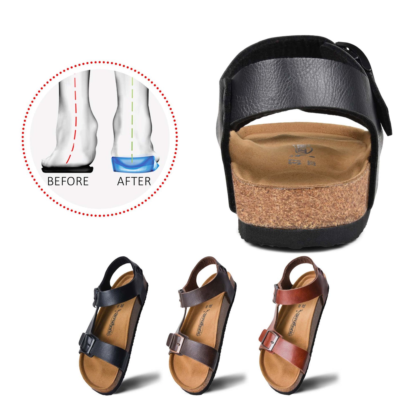 Aerothotic - Amulet Unisex  Slingback Sandals - PU1106