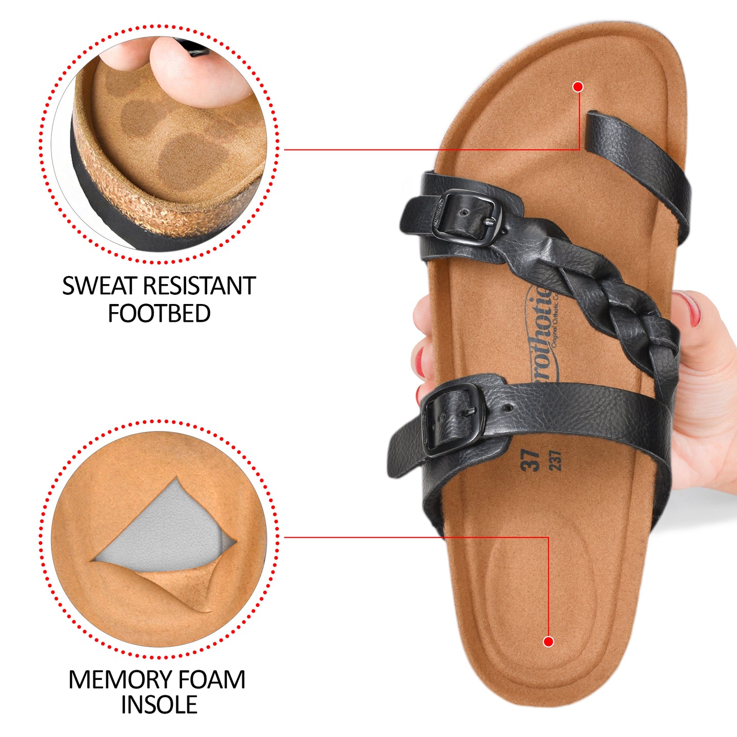 Aerothotic - Seraph Comfortable Unisex Slide Sandals - PU1109