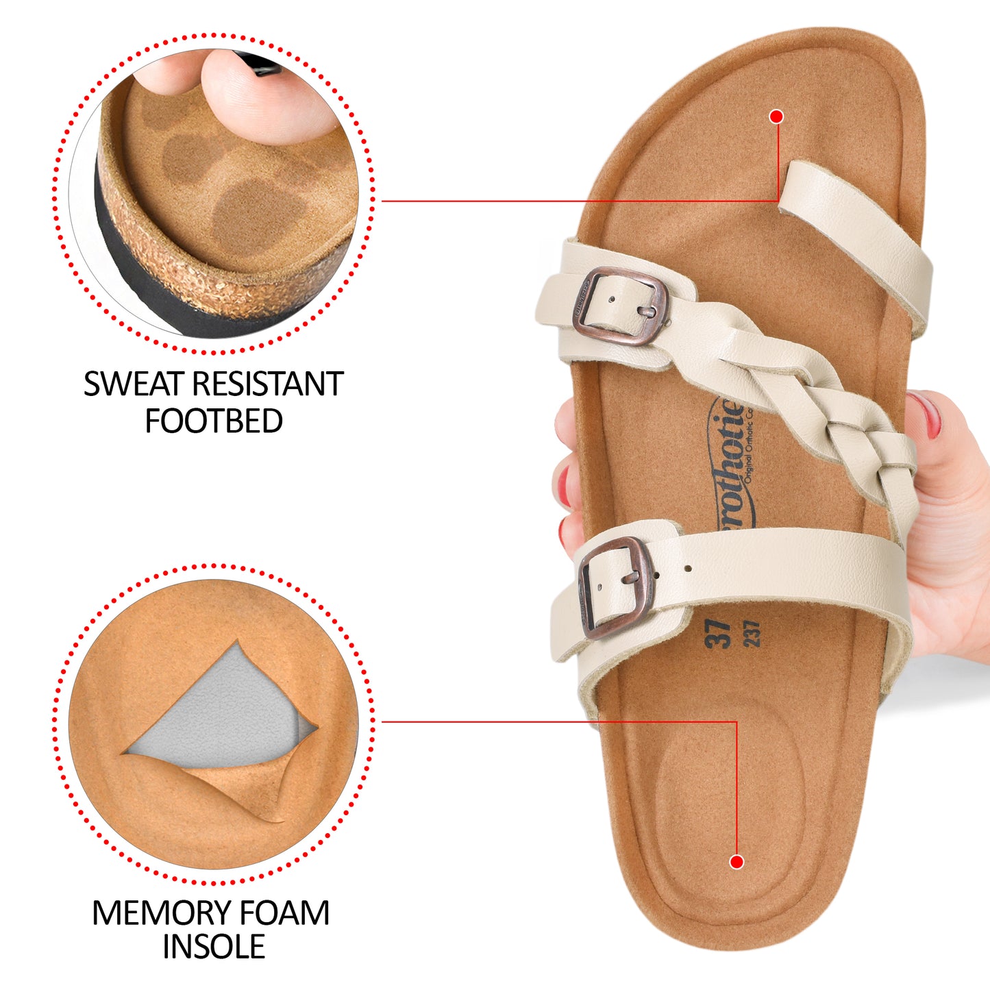 Aerothotic - Seraph Comfortable Unisex Slide Sandals - PU1109