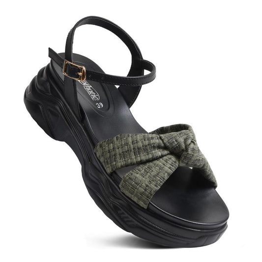 Aerothotic Terra Knot High Heel Women Wedge Sandals - P9301