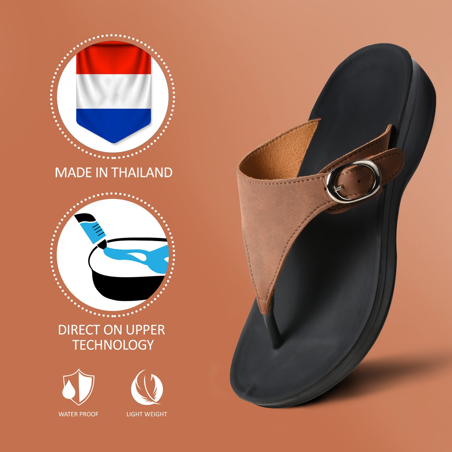 AEROTHOTIC Shale Comfortable Arch Support Flip Flops for Women  - Original Thailand Imported - L0817