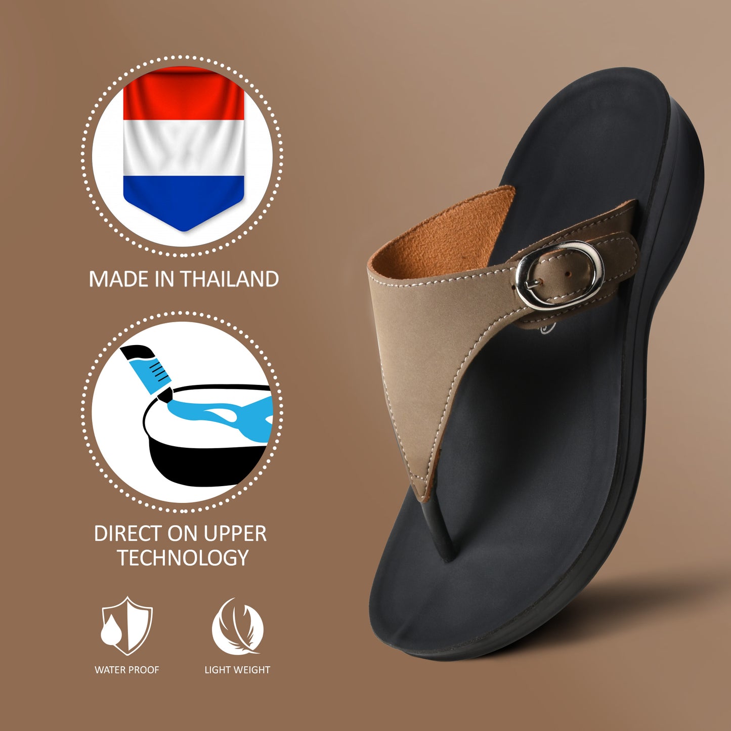 AEROTHOTIC Shale Comfortable Arch Support Flip Flops for Women  - Original Thailand Imported - L0817