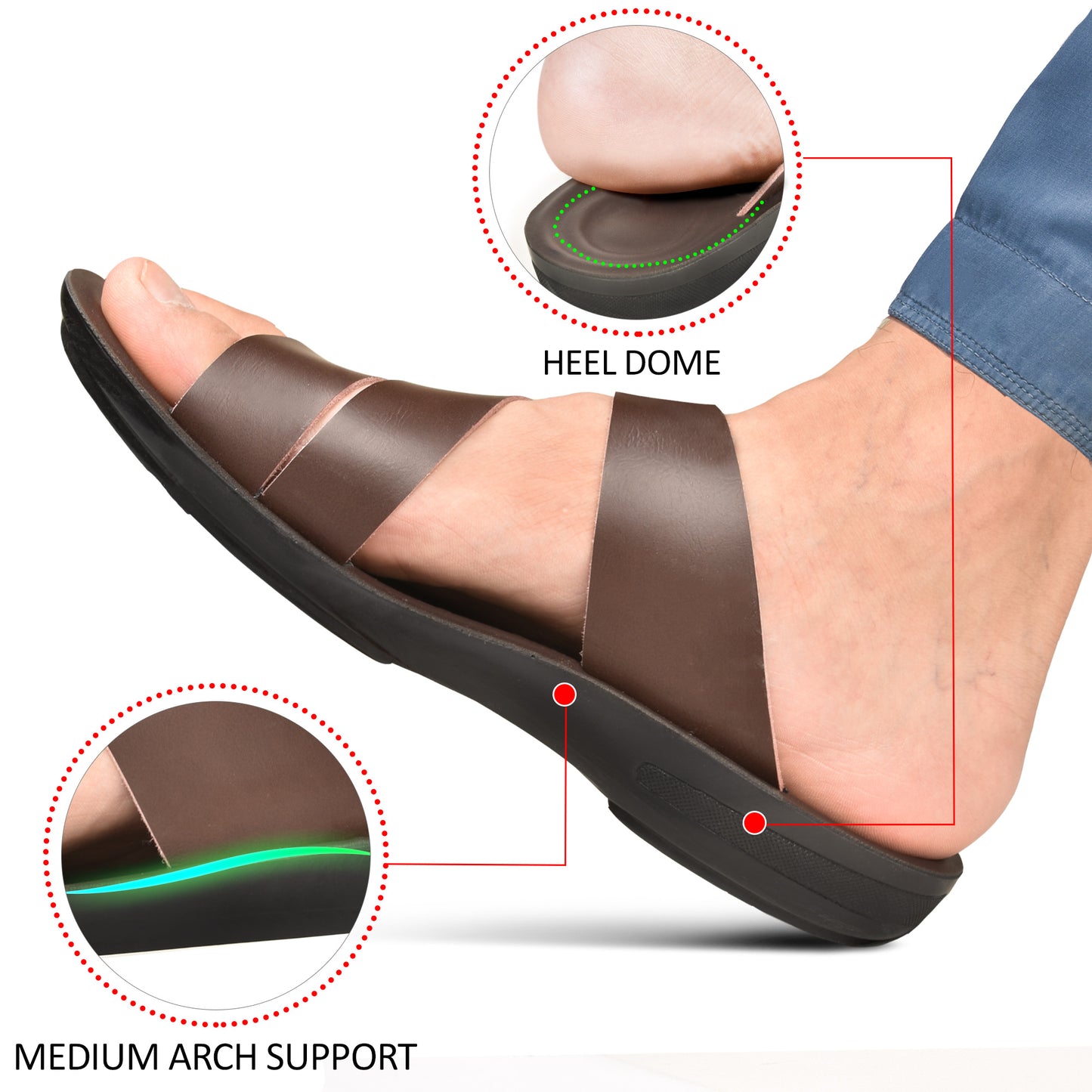 Aerothotic-Men-Brown-Casual-M1215-Clade-Slip-On-Sandals