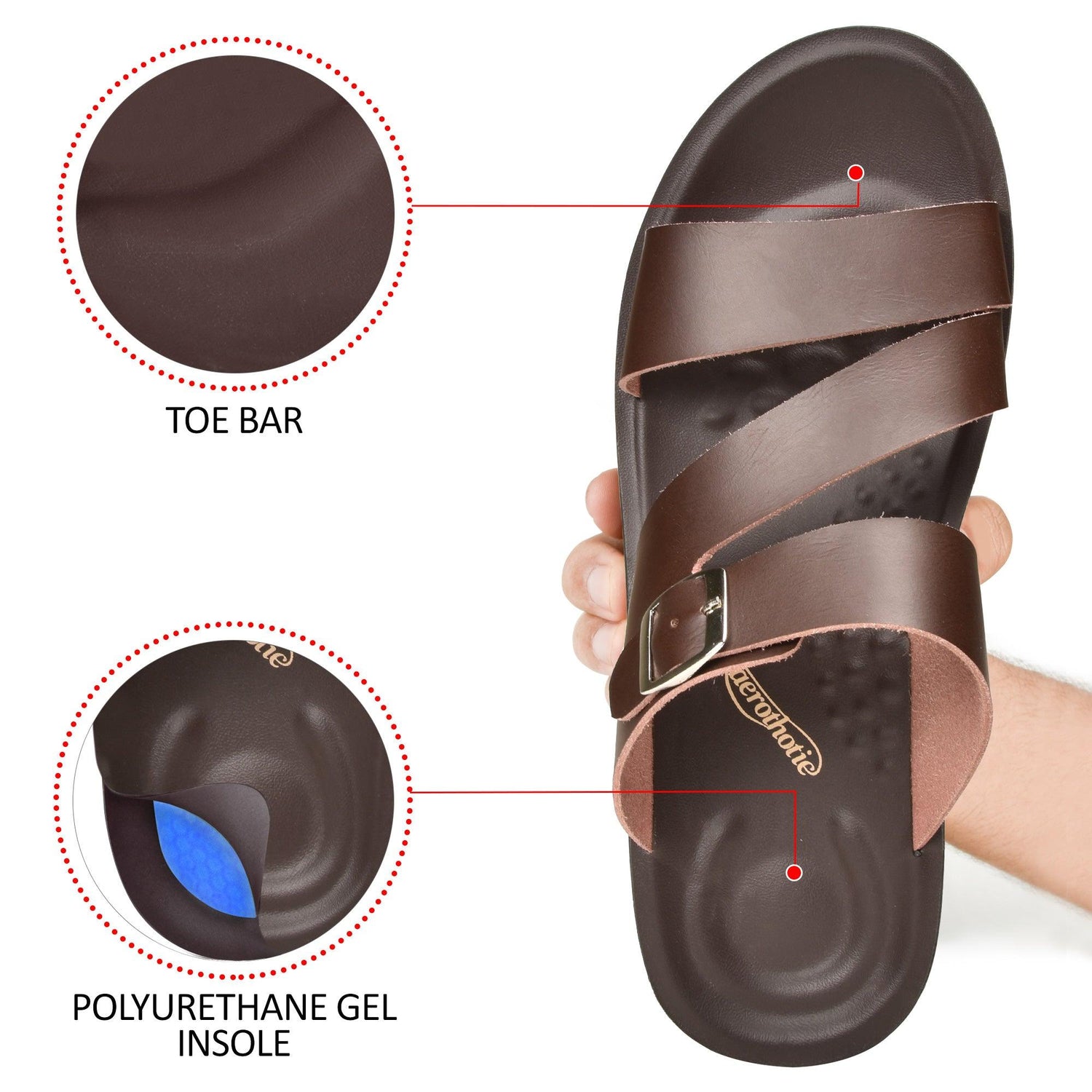 Aerothotic-Men-Brown-Casual-M1215-Clade-Slip-On-Sandals