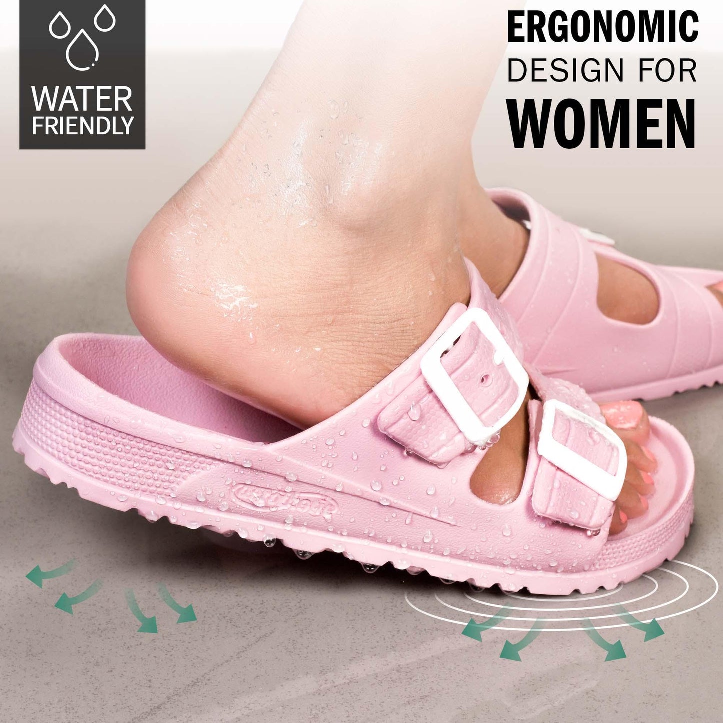 Aerothotic - Arcus Women’s Comfort EVA Beach Slide Sandals-Footwear - Aerothotic: Original Orthotic Comfort Sandals