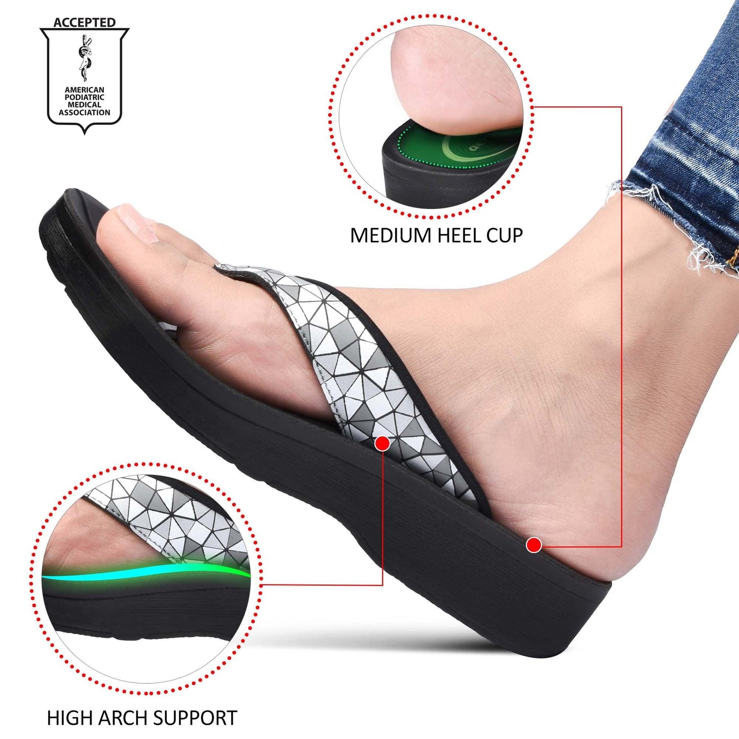 AEROTHOTIC Prisma Ladies Comfortable Fashion Flip Flops - Original Thailand Imported - L0320
