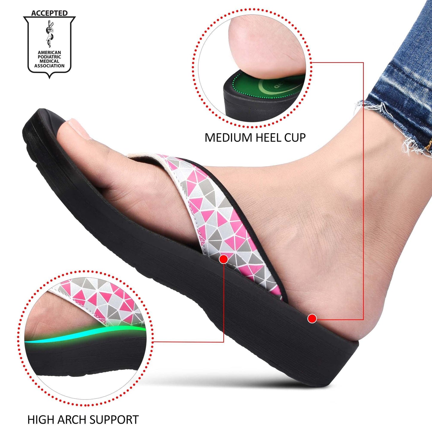 AEROTHOTIC Prisma Ladies Comfortable Fashion Flip Flops - Original Thailand Imported - L0320