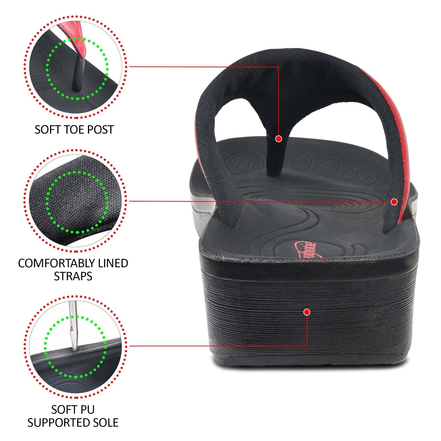 AEROTHOTIC Ostrya Thong Sandals for Women - Original Thailand Imported - L0336