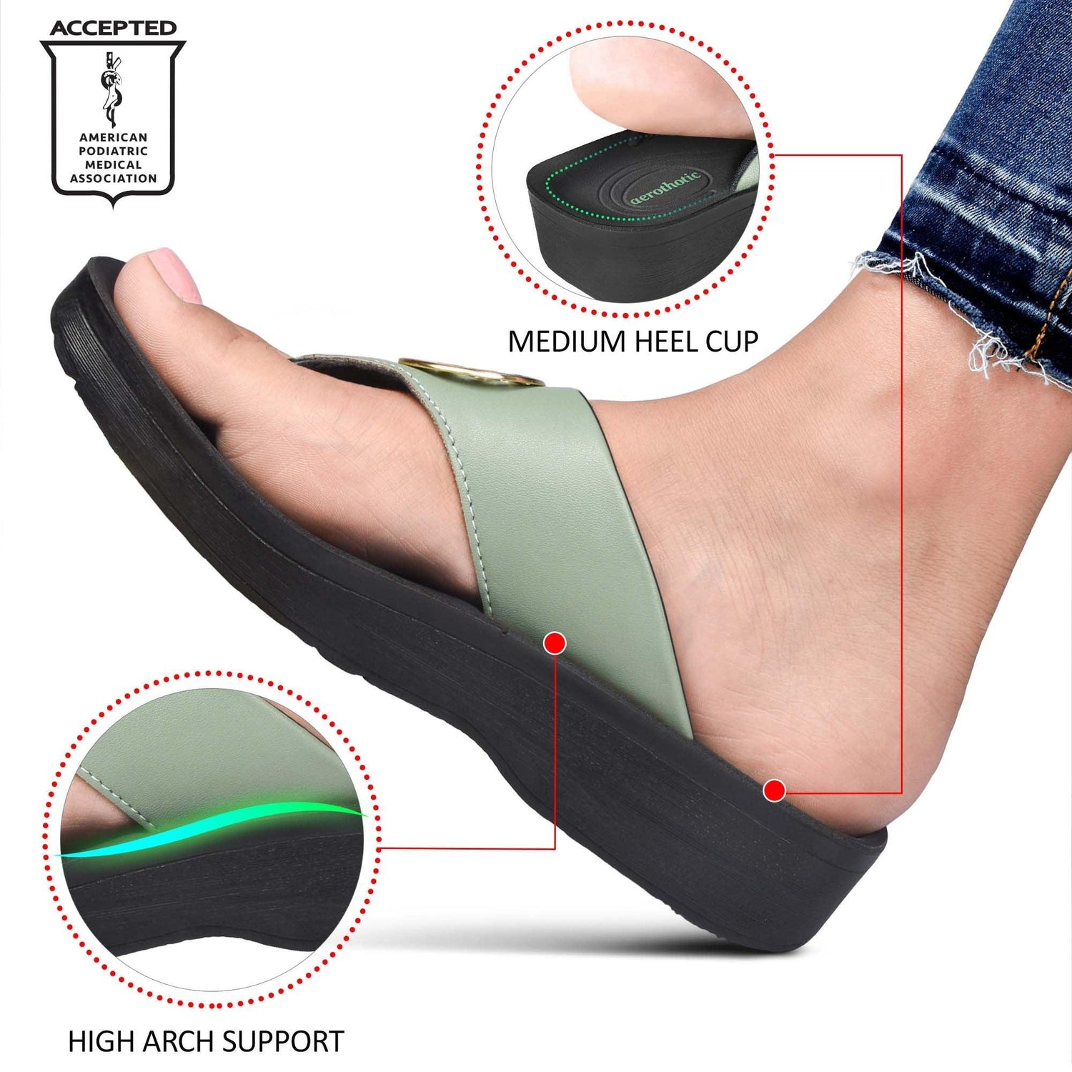 AEROTHOTIC Hazel Women Thong Sandals - Original Thailand Imported - L0341