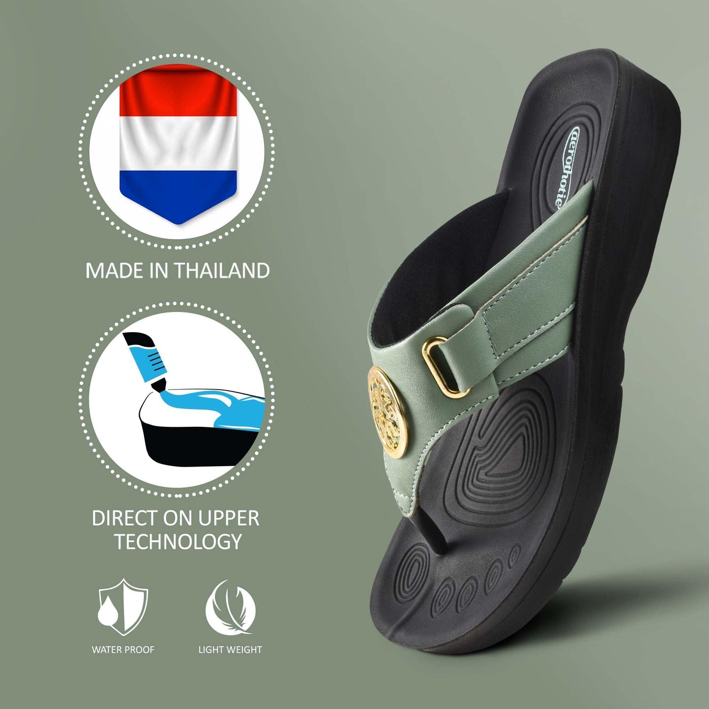 AEROTHOTIC Hazel Women Thong Sandals - Original Thailand Imported - L0341