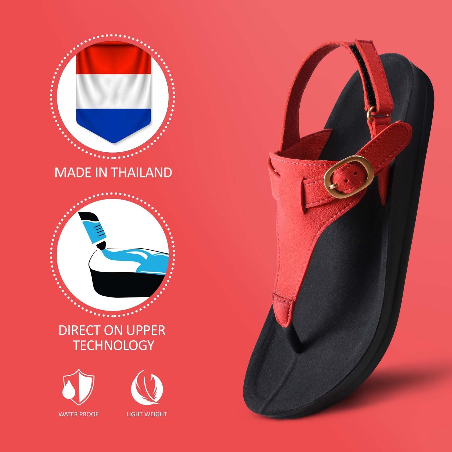AEROTHOTIC Ridge Ankle strap Sandals - Original Thailand Imported - L0612