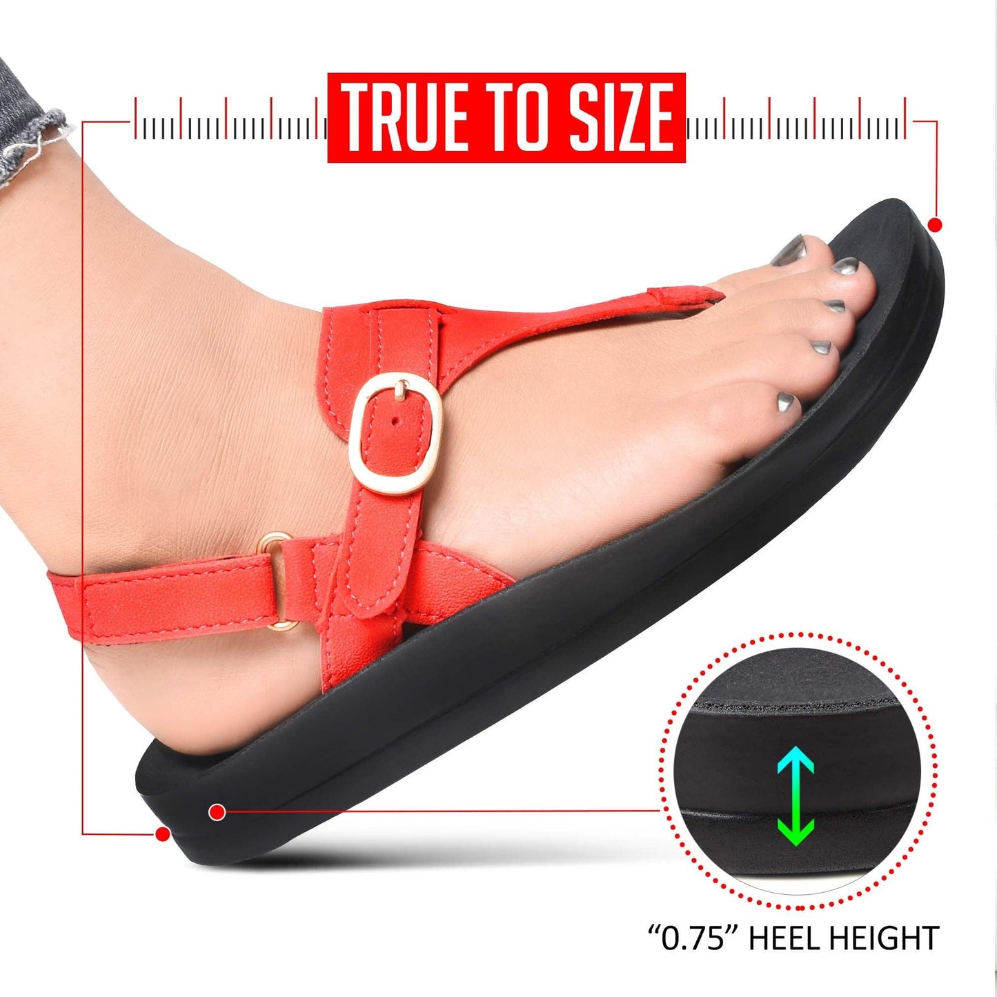 AEROTHOTIC Ridge Ankle strap Sandals - Original Thailand Imported - L0612