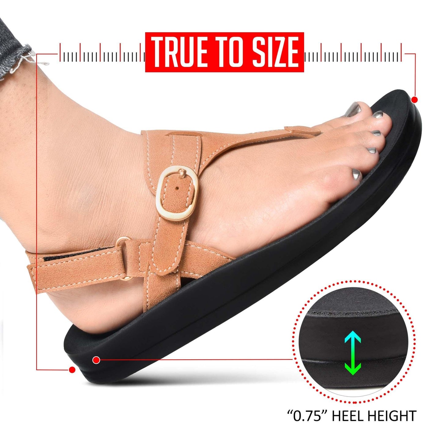 AEROTHOTIC Ridge Ankle strap Sandals - Original Thailand Imported - L0612