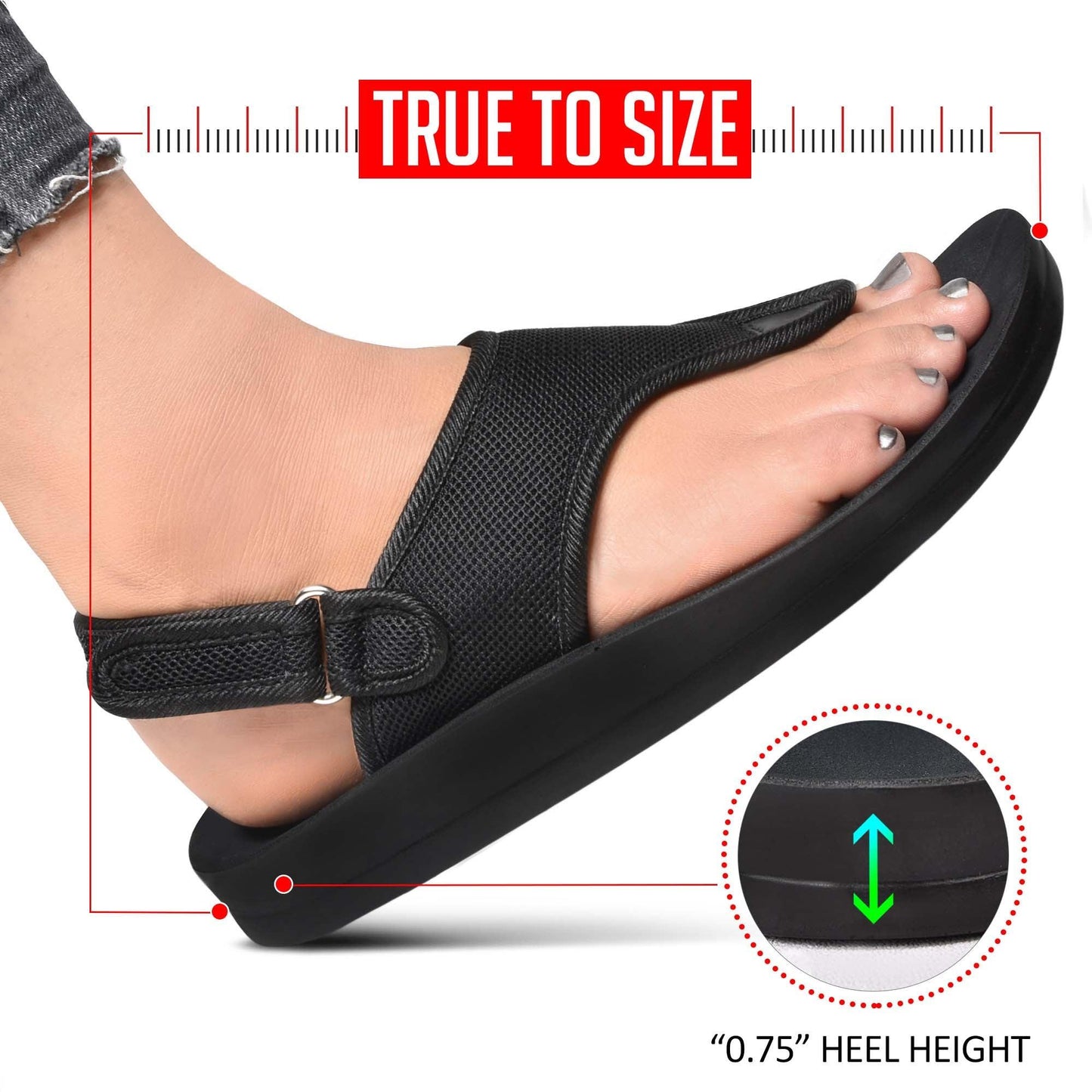 AEROTHOTIC Coral Slingback Sandals - Original Thailand Imported - L0616