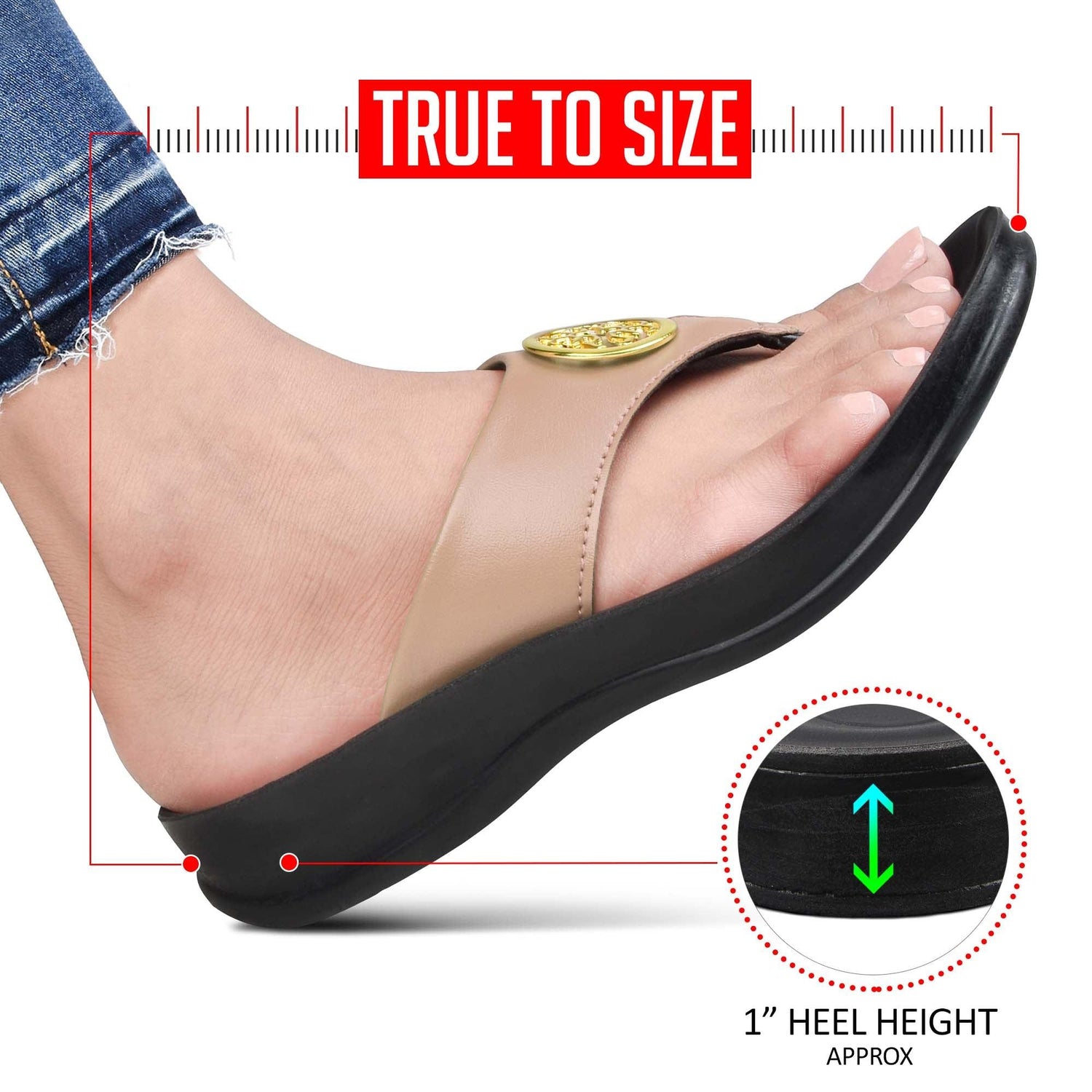 AEROTHOTIC Othila Comfortable Womens Thong Sandals - Original Thailand Imported - L1503