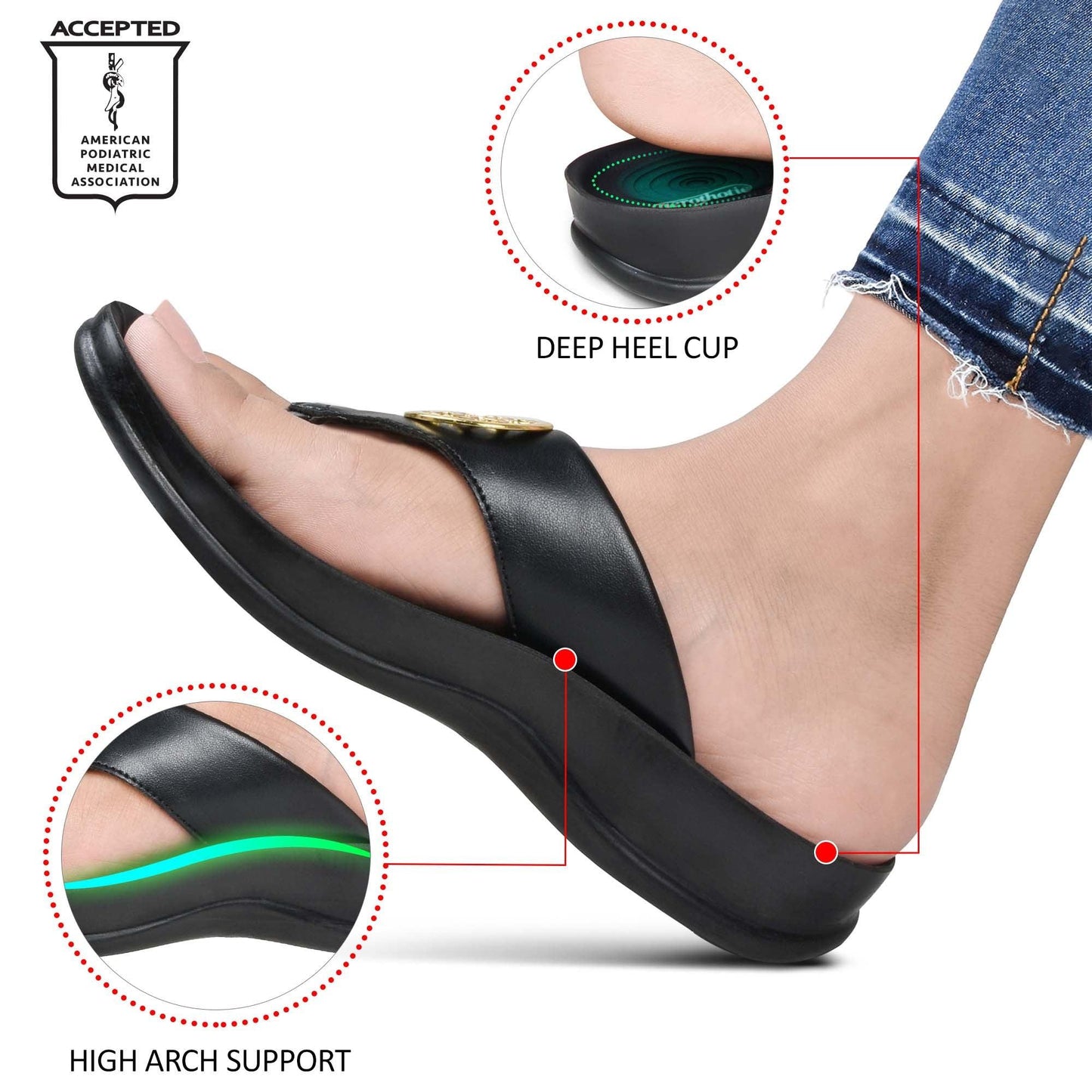 AEROTHOTIC Othila Comfortable Womens Thong Sandals - Original Thailand Imported - L1503