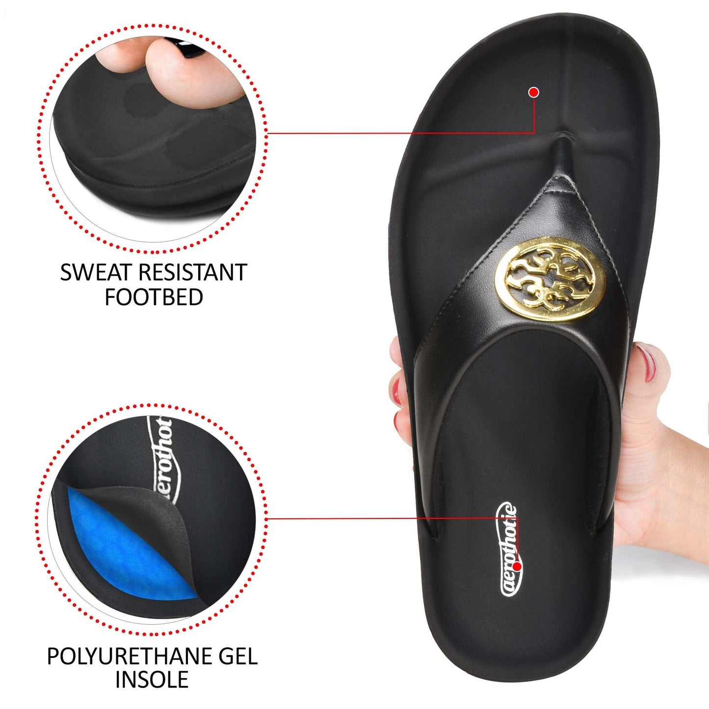 AEROTHOTIC Othila Comfortable Womens Thong Sandals - Original Thailand Imported - L1503