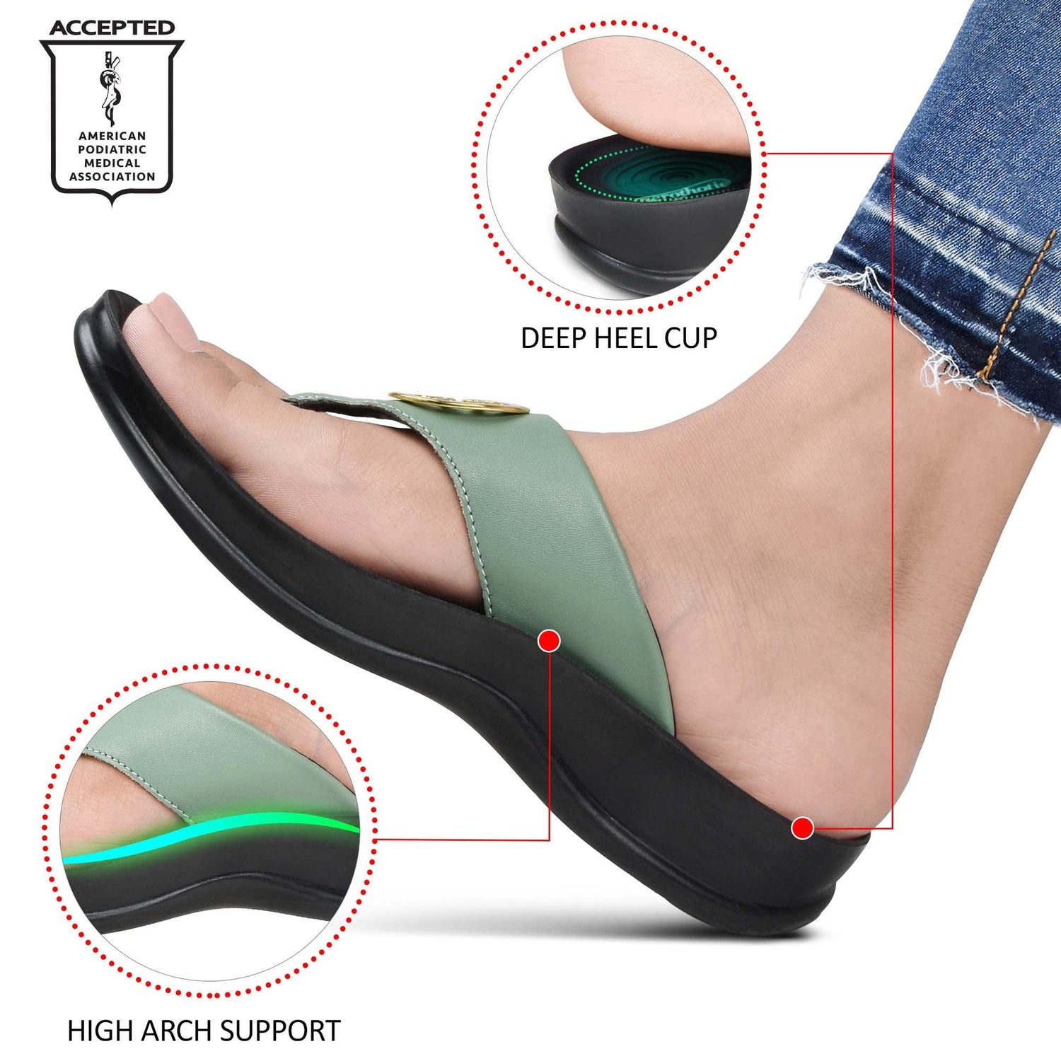 AEROTHOTIC Othila Comfortable Womens Thong Sandals - Original Thailand Imported - L1503