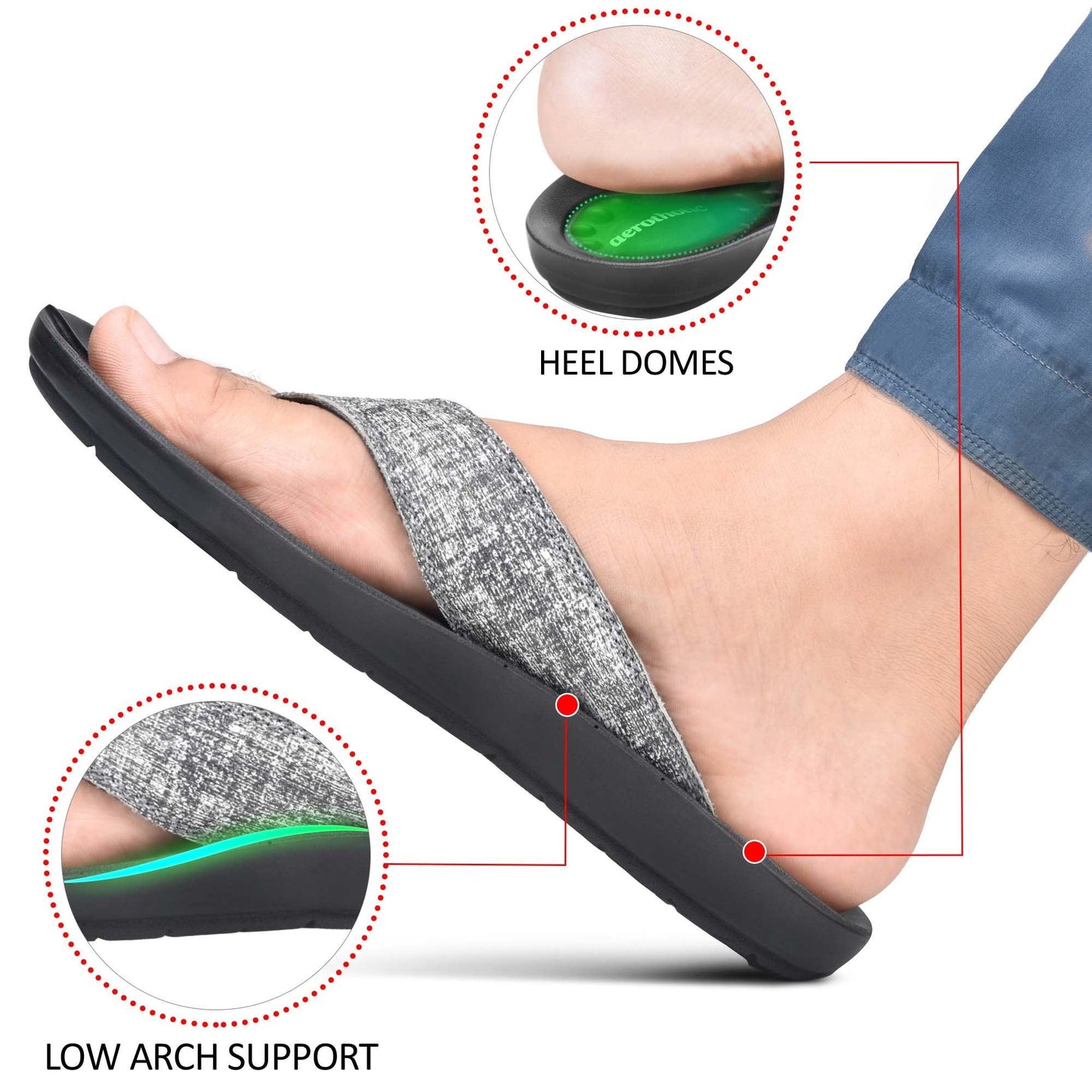 AEROTHOTIC Tug Gents Casual Chappal - Original Thailand Imported - M0704
