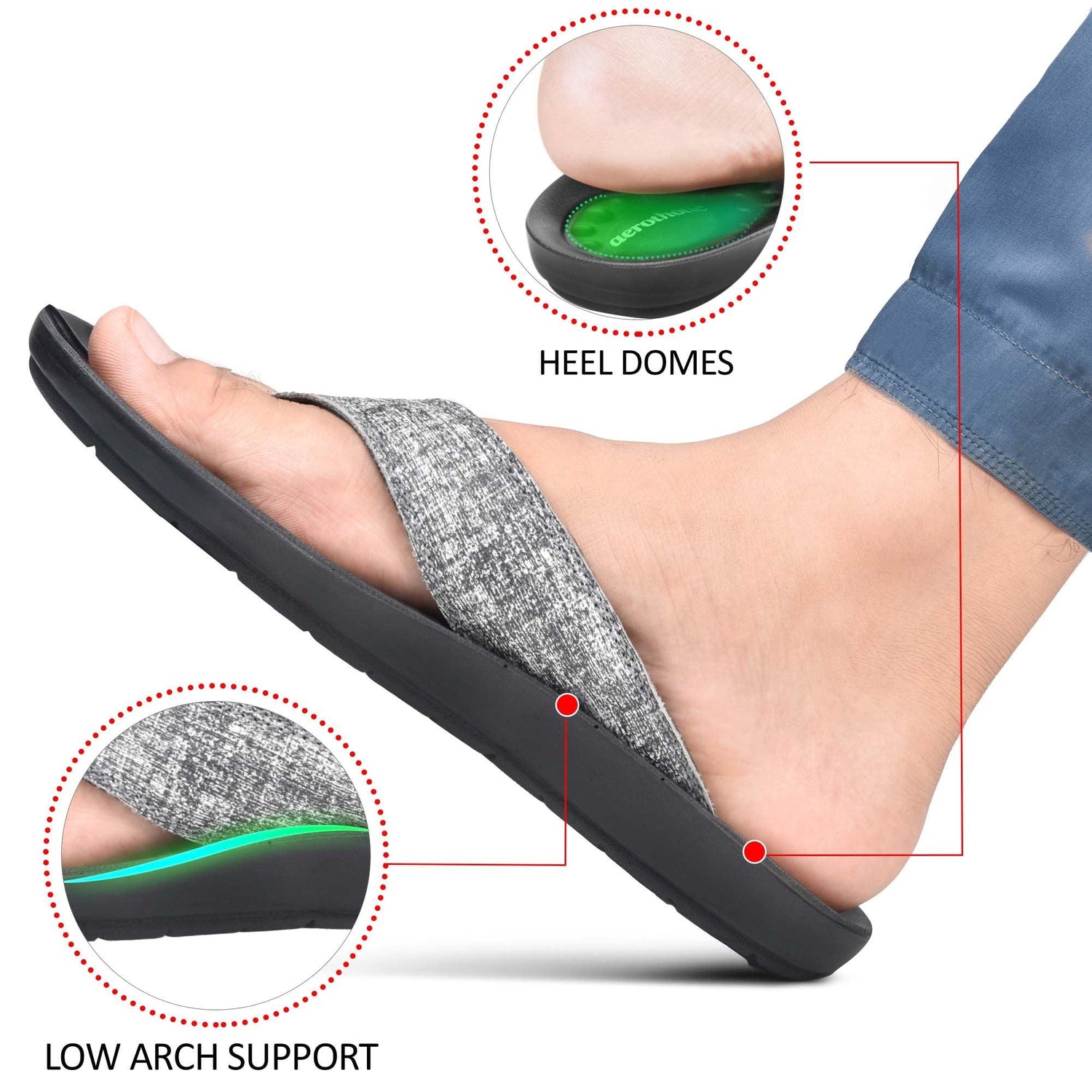 AEROTHOTIC Tug Gents Casual Chappal - Original Thailand Imported - M0704