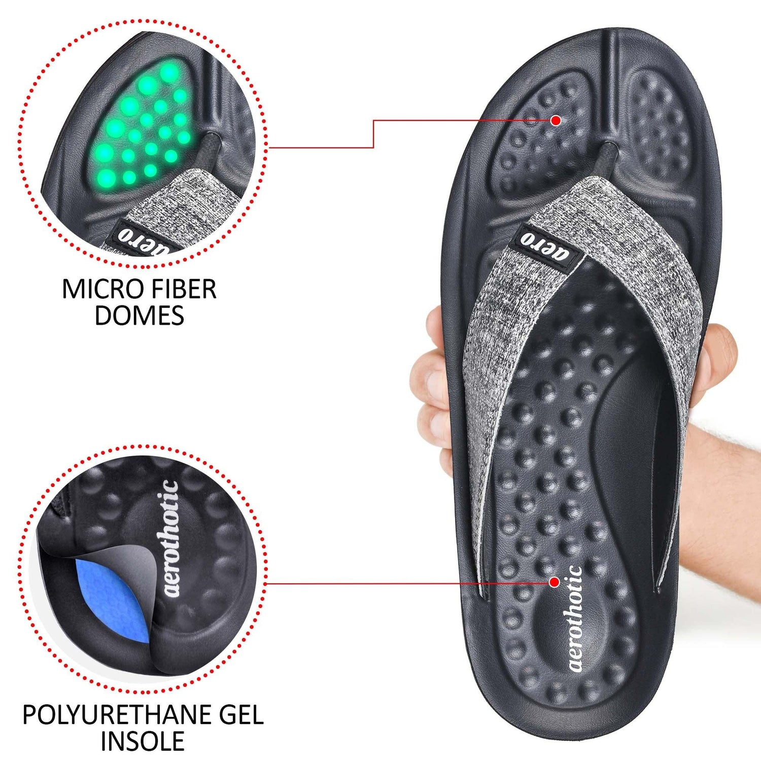 AEROTHOTIC Tug Gents Casual Chappal - Original Thailand Imported - M0704