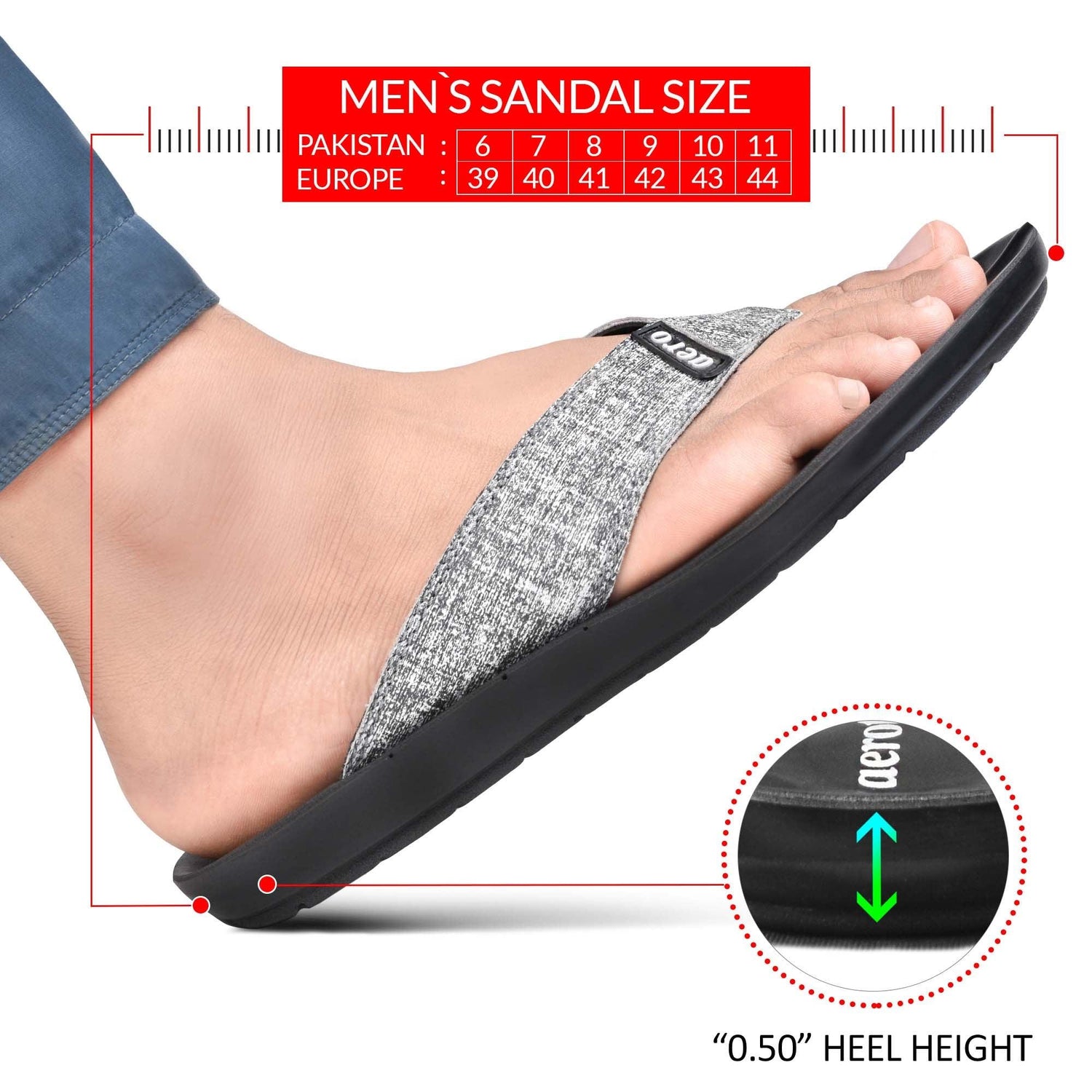 AEROTHOTIC Tug Gents Casual Chappal - Original Thailand Imported - M0704