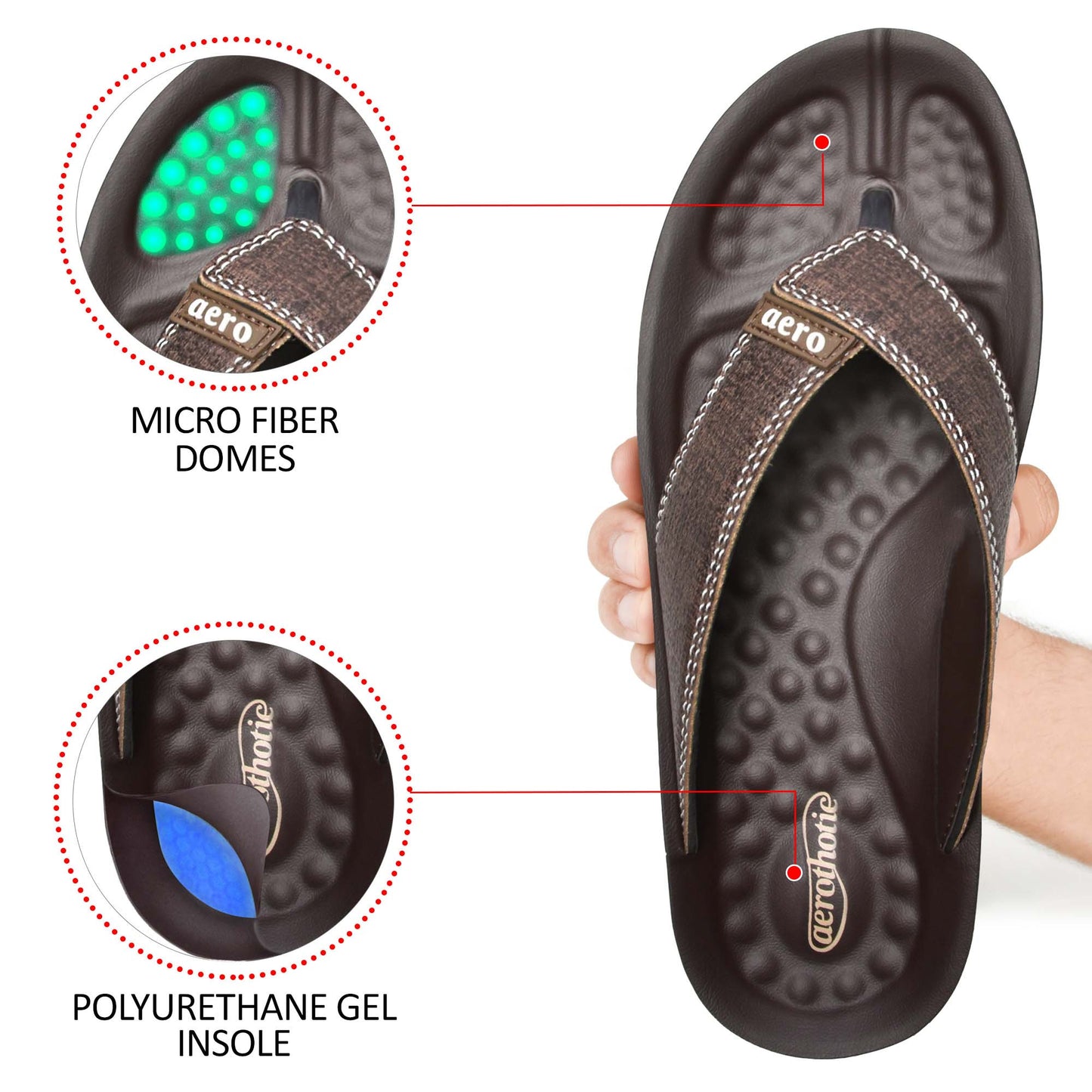 AEROTHOTIC Tug Gents Casual Chappal - Original Thailand Imported - M0704