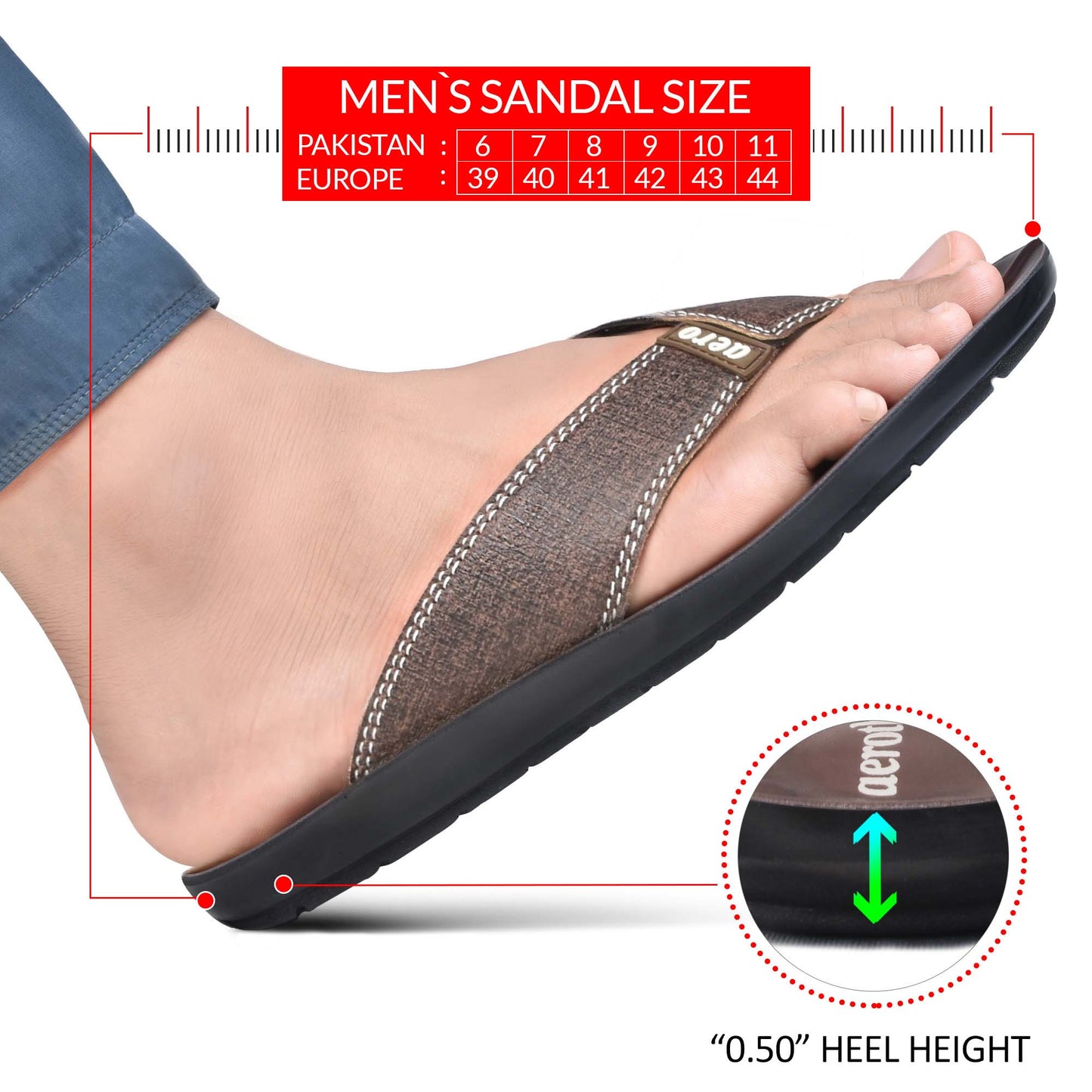AEROTHOTIC Tug Gents Casual Chappal - Original Thailand Imported - M0704