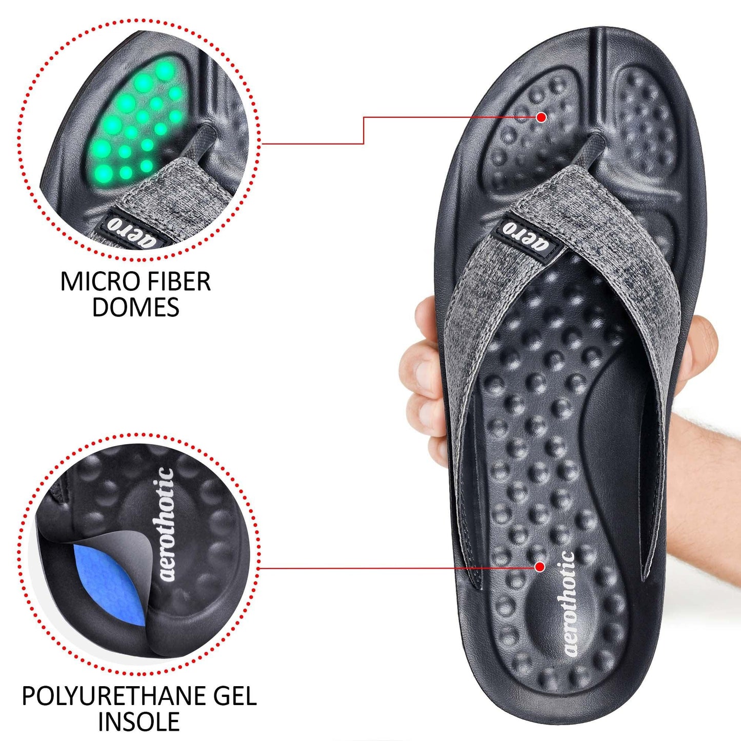 AEROTHOTIC Tug Gents Casual Chappal - Original Thailand Imported - M0704