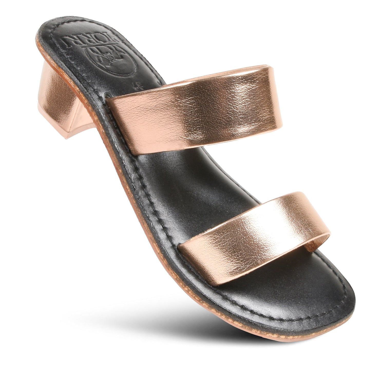 PIORRI by Aerothotic - Talise Women’s Strappy Natural Leather Comfortable Heeled Sandals - LK2121