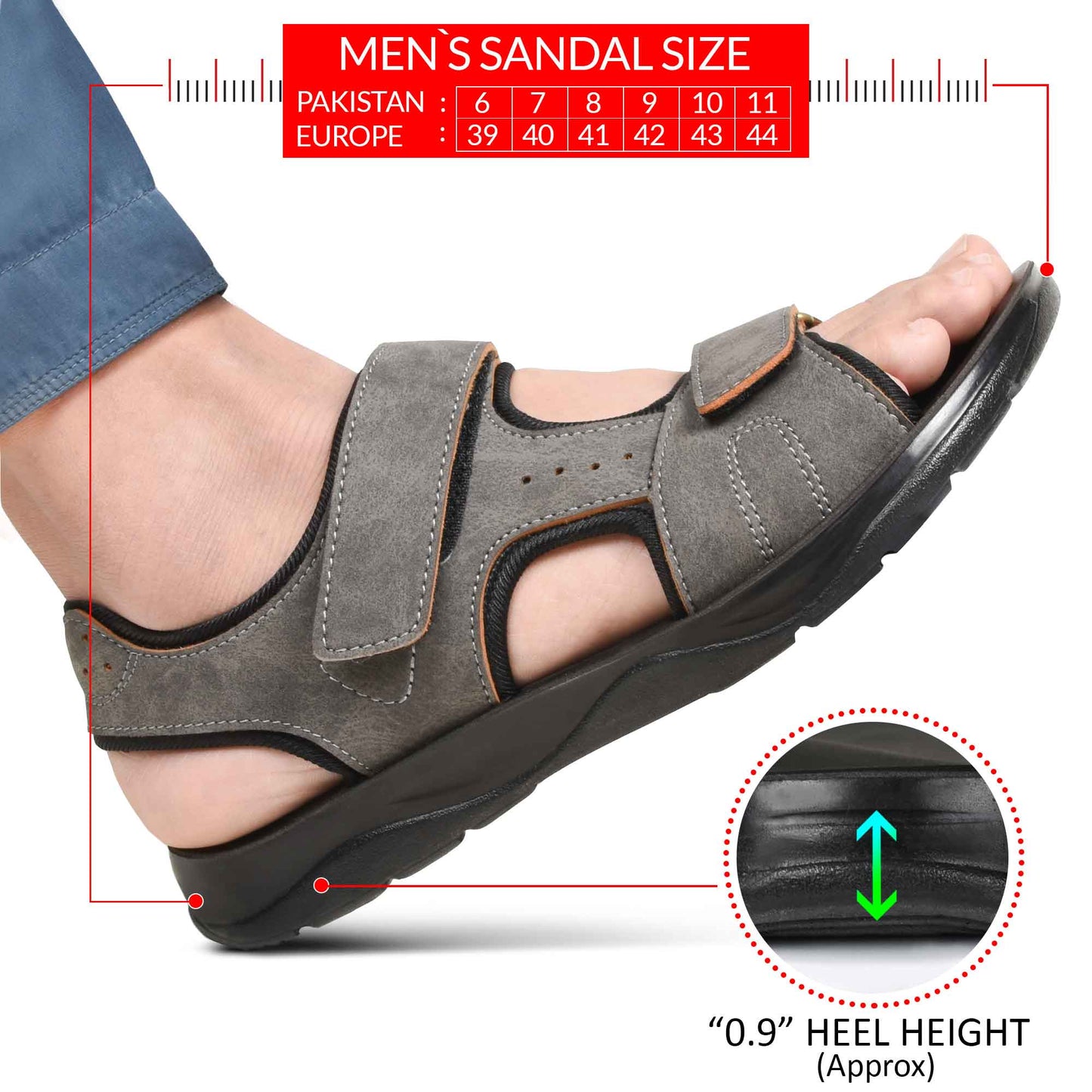AEROTHOTIC Darius Adjustable Strappy Men’s Slingback Sandals – Original Thailand Imported – M1604