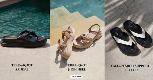 Aerothotic women's comfortable orthotic sandals for flat feet with ergonomic arch support in Pakistan