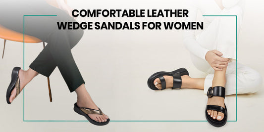 Comfortable Leather Wedge Sandals for Women