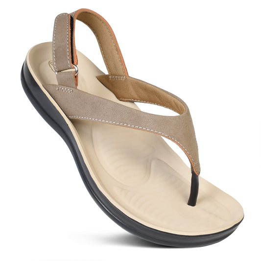 Aerothotic Verra Soft Toe Post Comfortable Velcro Backstrap Women’s Sandals - L1329