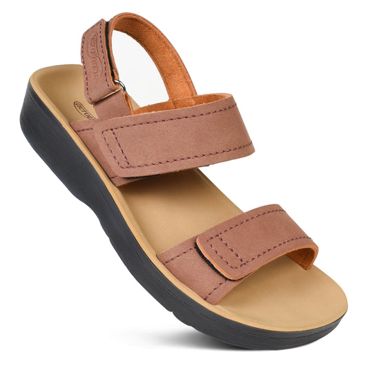 Aerothotic Renee Adjustable Strappy Comfortable Arch Support Sandals for Women - L0368