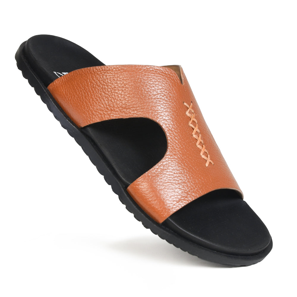 PIORRI by Aerothotic - Men’s Padded Strap Natural Leather Sandals - LM2120