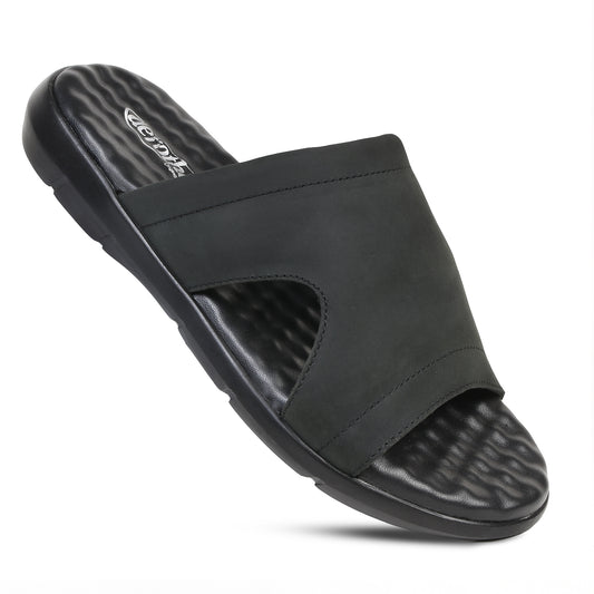 AEROTHOTIC Terrance Men's Cushion Comfort Original Leather Slide Sandals– Original Thailand Imported – M2206