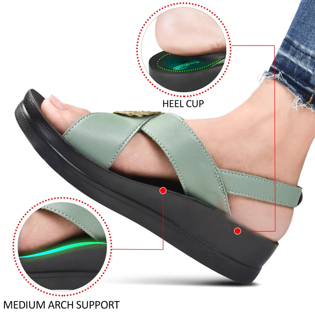AEROTHOTIC Merak Back Strap Platform Sandals for Women - Original Thailand Imported - L1401