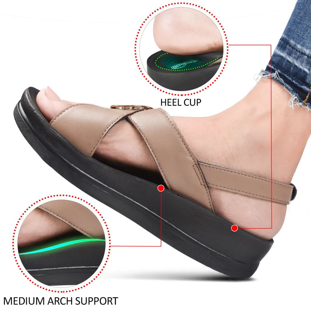 AEROTHOTIC Merak Back Strap Platform Sandals for Women - Original Thailand Imported - L1401
