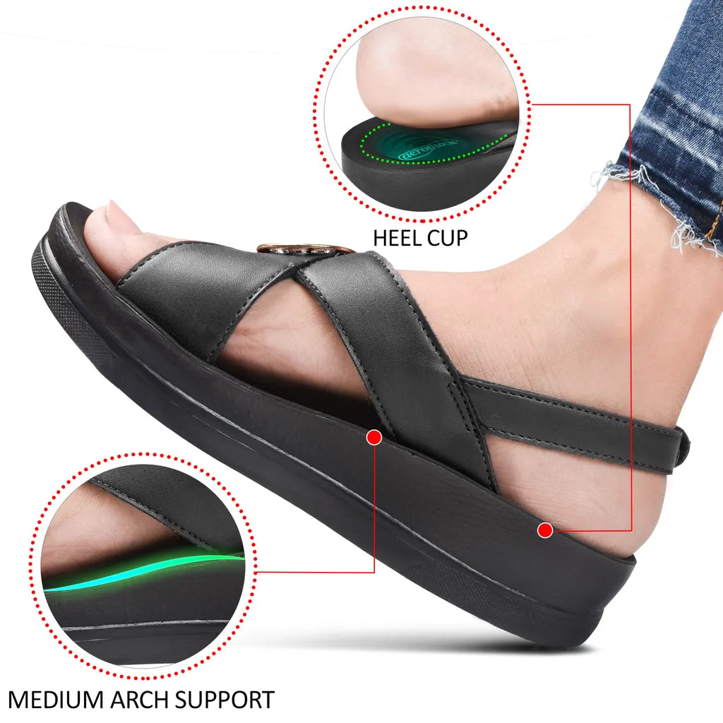 AEROTHOTIC Merak Back Strap Platform Sandals for Women - Original Thailand Imported - L1401