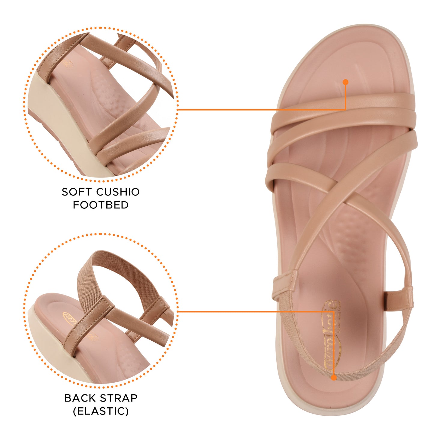 Oasis Medium Heel Women Wedge Sandals Aerothotic-P1101