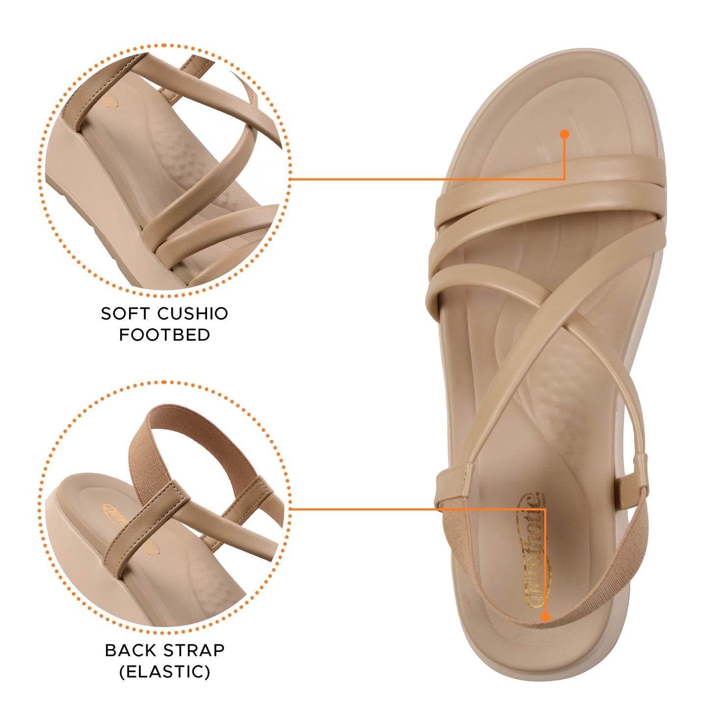 Oasis Medium Heel Women Wedge Sandals Aerothotic-P1101