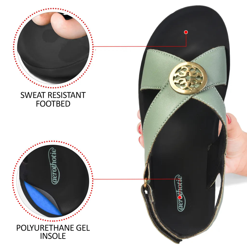 AEROTHOTIC Merak Back Strap Platform Sandals for Women - Original Thailand Imported - L1401