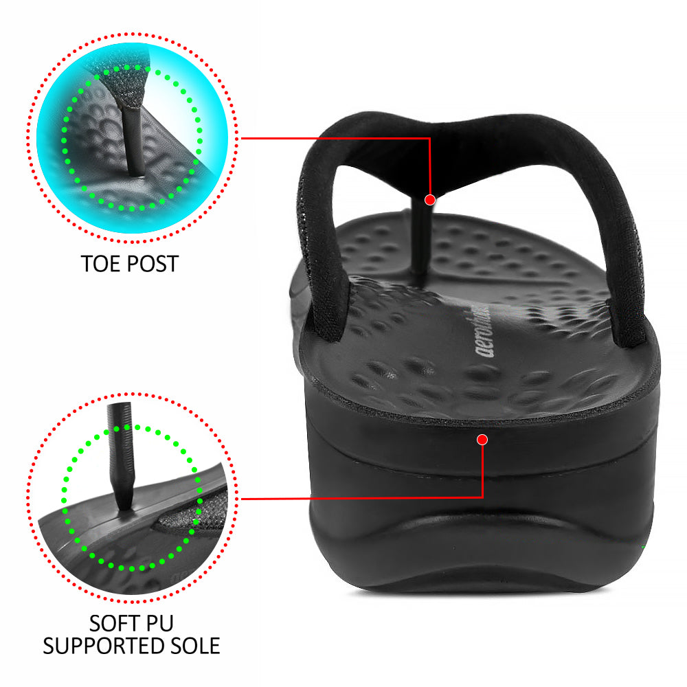 AEROTHOTIC Sparkle Ladies Fashion Flip Flop Slippers - Original Thailand Imported - L0801