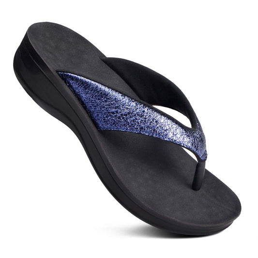AEROTHOTIC Sequin Women's Casual Fashion Flip Flops - Original Thailand Imported - L0809